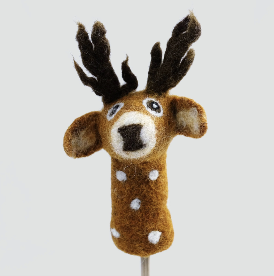 The Winding Road Felt Finger Puppet Deer